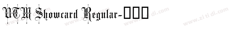 UTM Showcard Regular字体转换